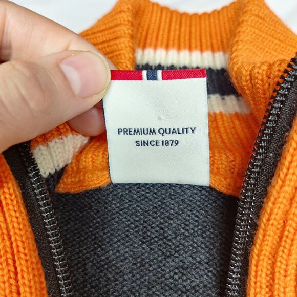 Dale of Norway Lahti Merino Wool Fair Isle 1/4 Zip Sweater Large Ski *Repaired - Picture 9 of 13